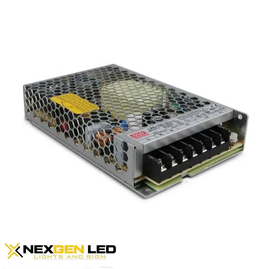 01.webp Meanwell Power supply Watt :150W Input voltage :AC110V-AC240V Output Voltage :DC 24V 2 Connections - Image 1