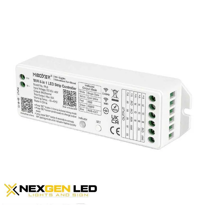 03.webp Wifi LED Controller 5 in 1 for LED Strip - Image 1