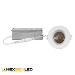 2” Round LED down light, Voltage: 120V AC Power: 7W, White Finish, CCT:6500K