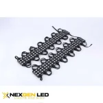 3LEDS injection module,black body,blue & Red color, 5050SMD, 0.72W/module,50pcs per chain,100pcs per bag