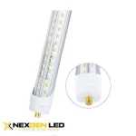 8FT single PIN LED tube, 50W,5000K,milky PC cover, 125lm/w,CRI 82,FA8 base,25pcs per carton