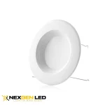 6″ LED Down Light with 4CCT Adjustable, 15W,120V AC, 2700/3000/4000/5000K, baffle trim