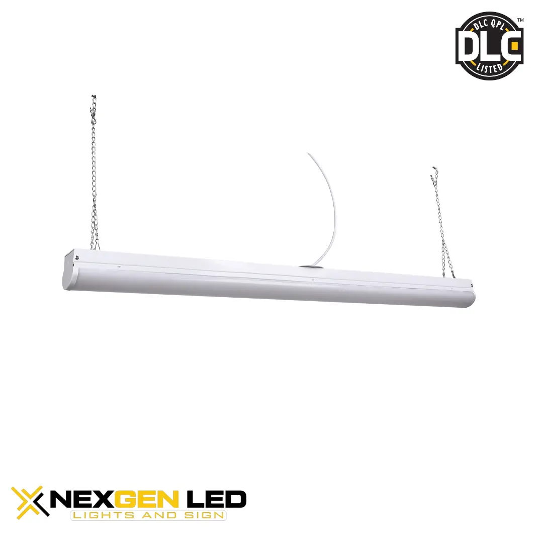 2.webp Linear Strip 4ft 40W/30W/20W, CCT, 100-277V, White Finish with Emergency Battery Backup - Image 1