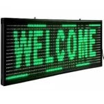 LED Banner – P10 Monochrome Green Display (14″ × 66″)