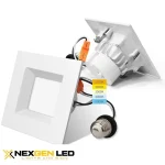 4″ LED CCT Adjustable Square Downlight