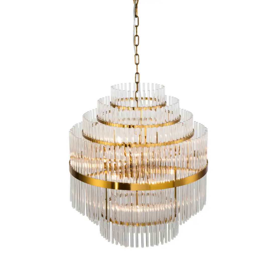 2442.webp DECORATIVE CHANDELIER 17566 – BRASS FINISH - Image 1