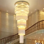Modern Crystal Chandelier – Stainless Steel & Glass, GU10 Holder, D5” H10”