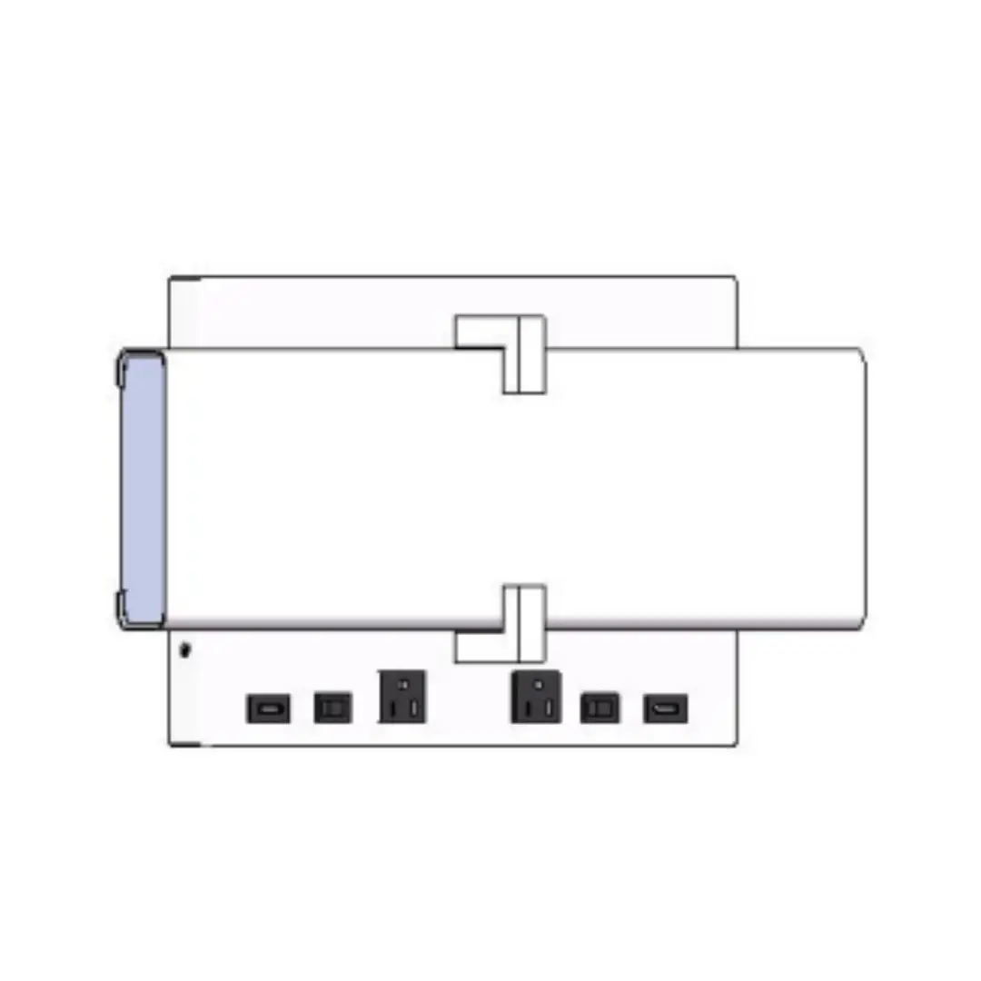 2596.webp Cube Double Wall Sconce XL with Dual Charging Ports - Image 1
