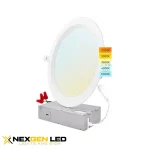 8″ LED CCT Slim Downlight with JBOX
