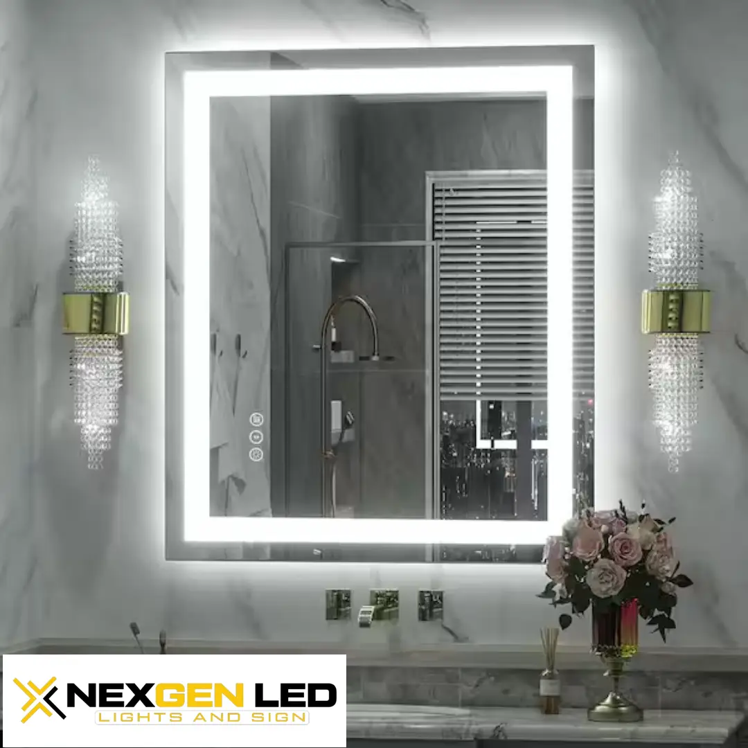 2702.webp Rectangular LED Mirror with Defogger, 24″x36″ - Image 1