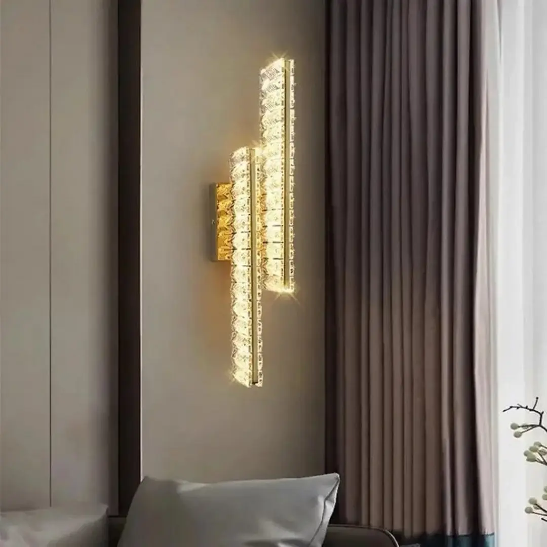 2727.webp Elegant Gold K9 Crystal LED Pendant Light - Image 1