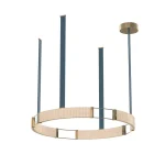 Radiant Halo LED Ring Pendant Light – Modern Gold Crystal Ceiling Chandelier