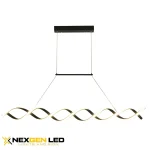 HelixWave LED Pendant – Modern Sculptural Linear Light