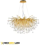 Modern Golden Crystal Branch Chandelier