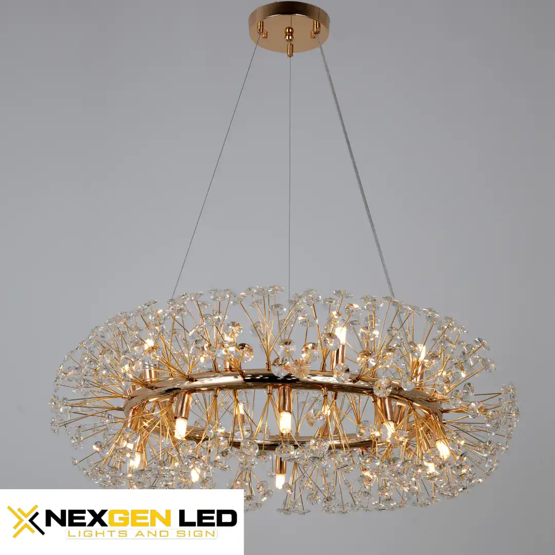 2836.webp Modern Ring Firework Crystal LED Chandelier – Luxury Halo Design - Image 1