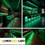 High Brightness COB Green Strip Lights