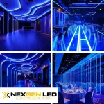High Brightness COB Blue Strip Lights