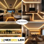 High Brightness COB Golden Strip Lights