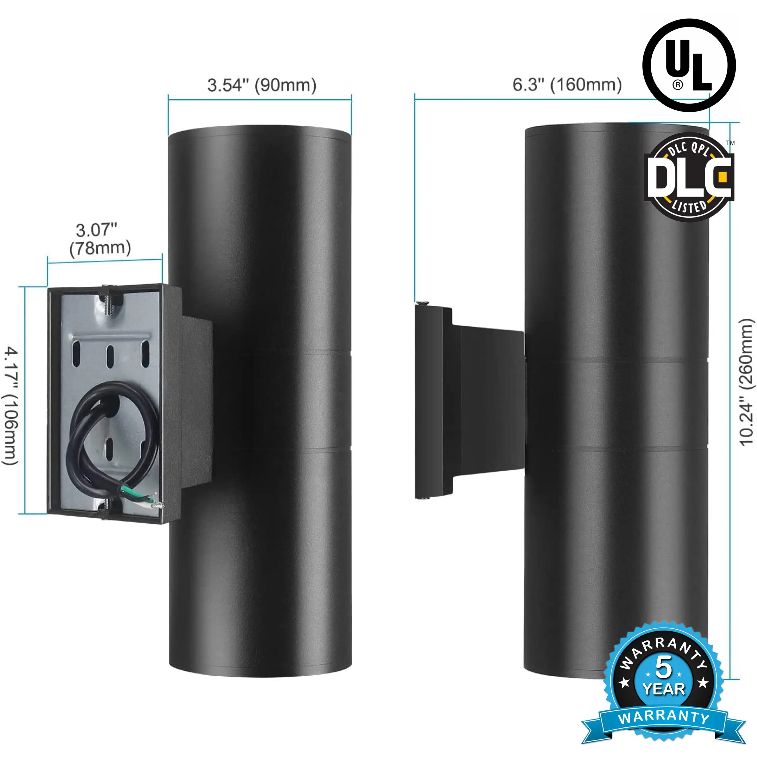 4-scaled-1.webp WALL SCONE 12W UP & DOWN WW WALLPACK LIGHT| 5000K |UL & DLC RATED | 5 YEARS WARRANTY | 100V-277V - Image 1