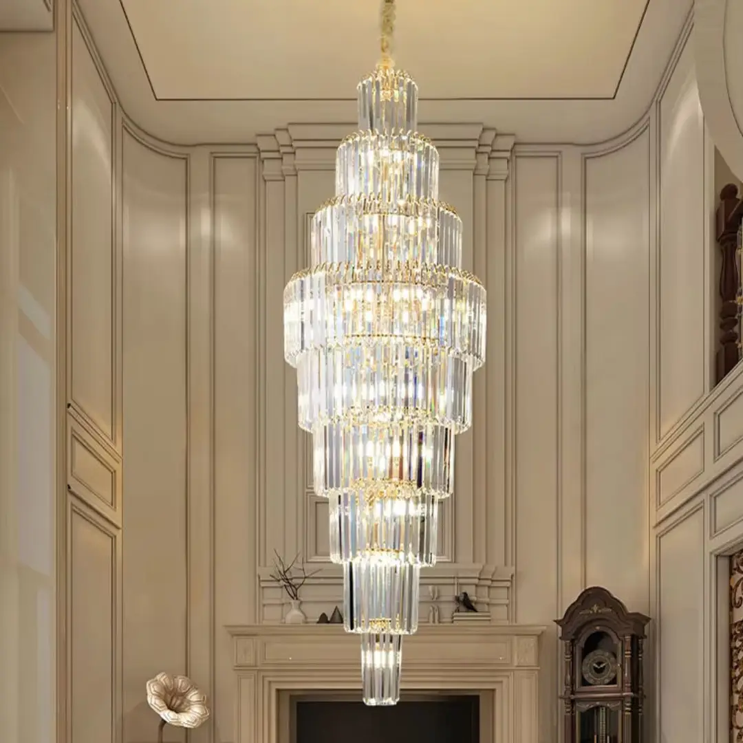 63048.webp 3ft x 10ft Mirror Black Crystal Chandelier (M63048) - Image 1
