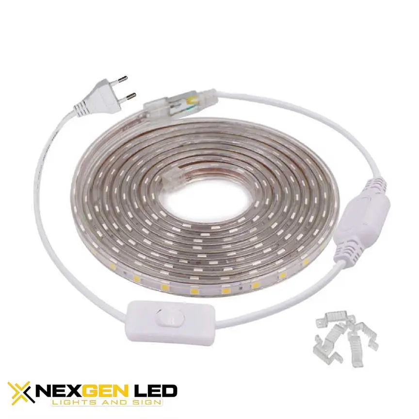 7-1.webp LED Rope Light LED Chip : 5050SMD LED Qty : 60 LEDs/m Dimension - Image 1