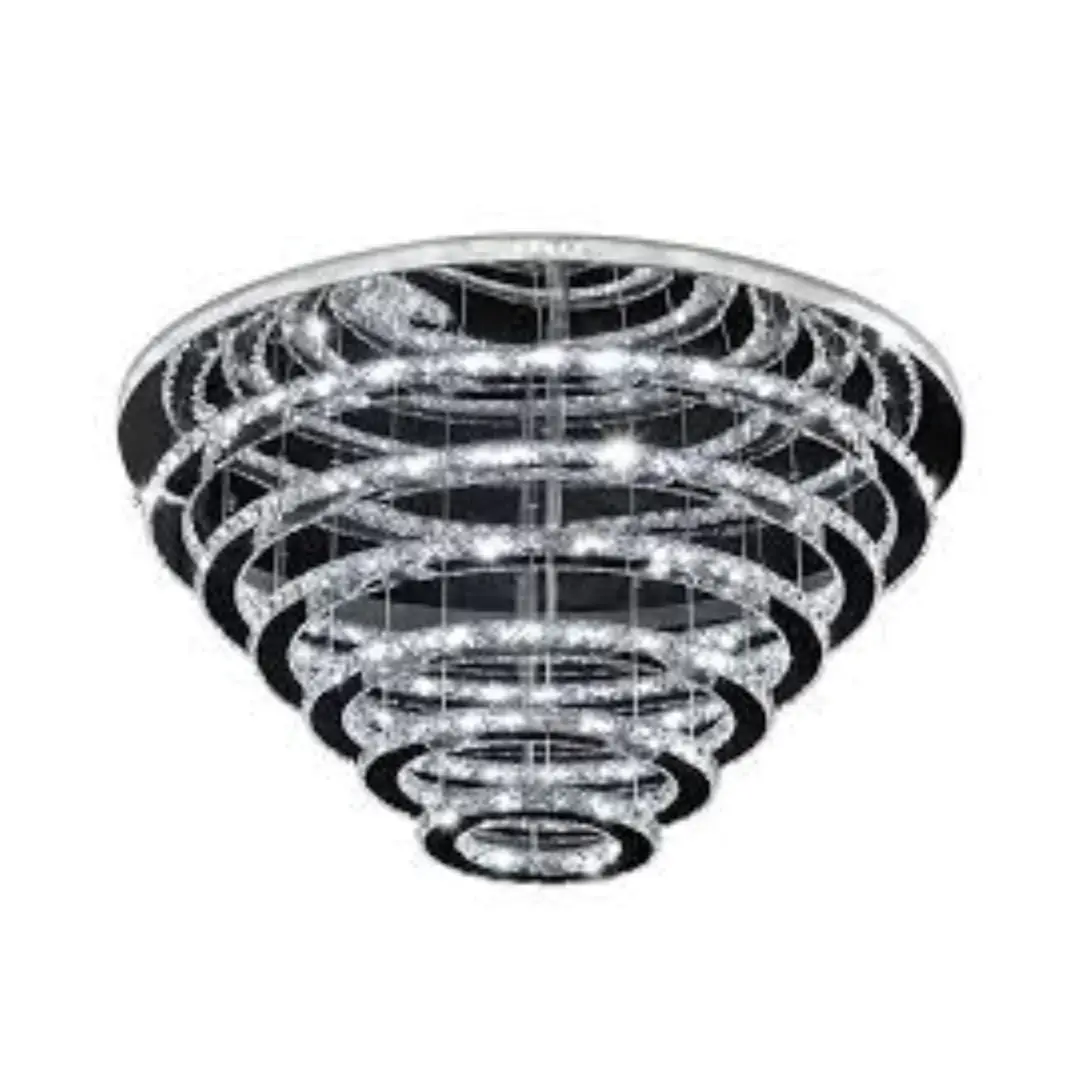 711.webp 110–130V Chrome Crystal Ring Chandelier (M15385) – 3000K+6000K - Image 1
