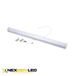 Linear Strip 4ft 80W/60W/40W, CCT, 100-277V, White Finish with Emergency Battery Backup