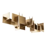 Brass Metal & Acrylic LED Chandelier – 60’’ Width