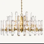 Majestic Halo Brass & Crystal Chandelier – 72’’ Grand Statement