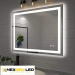 Rectangular LED Mirror with Defogger, 48″x36″