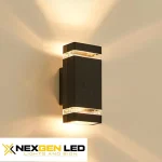 2*9W square wall light,blue color,230*110*66mm,damp location,16pcs per carton